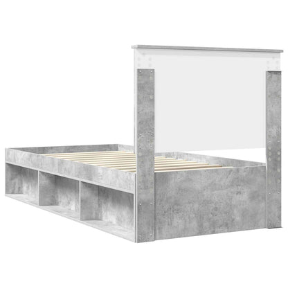 Bed Frame Concerte Grey 90 x 190 cm Solid Pine Wood