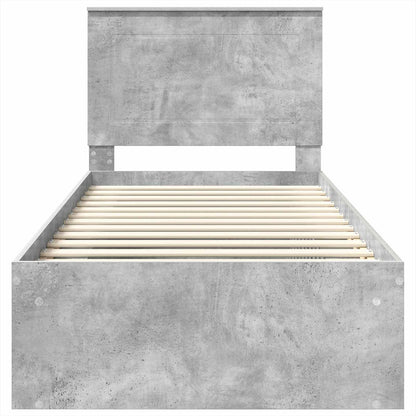 Bed Frame Concerte Grey 90 x 190 cm Solid Pine Wood