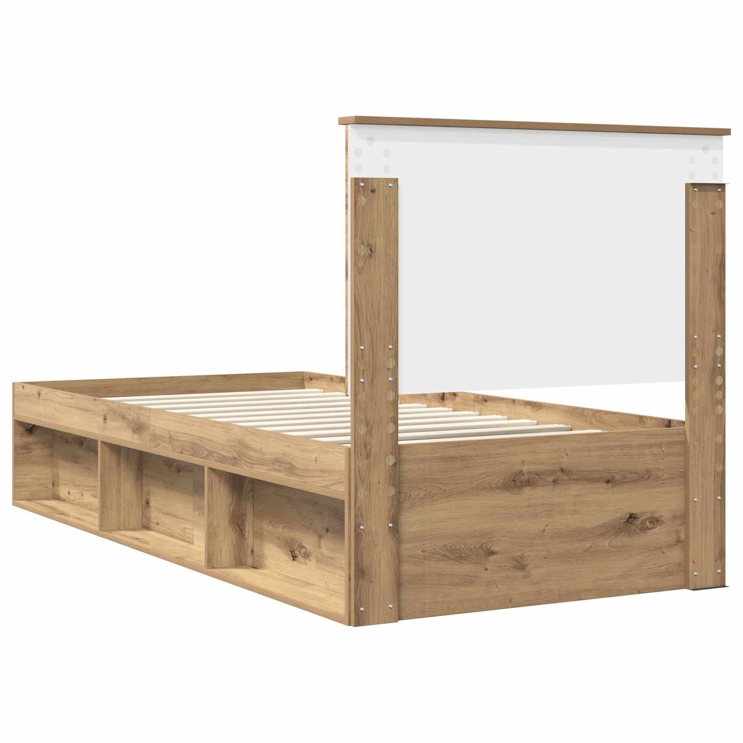 Bed Frame Artisian Oak 90 x 200 cm Solid Pine Wood