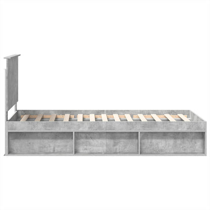 Bed Frame Concerte Grey 75 x 190 cm Solid Pine Wood