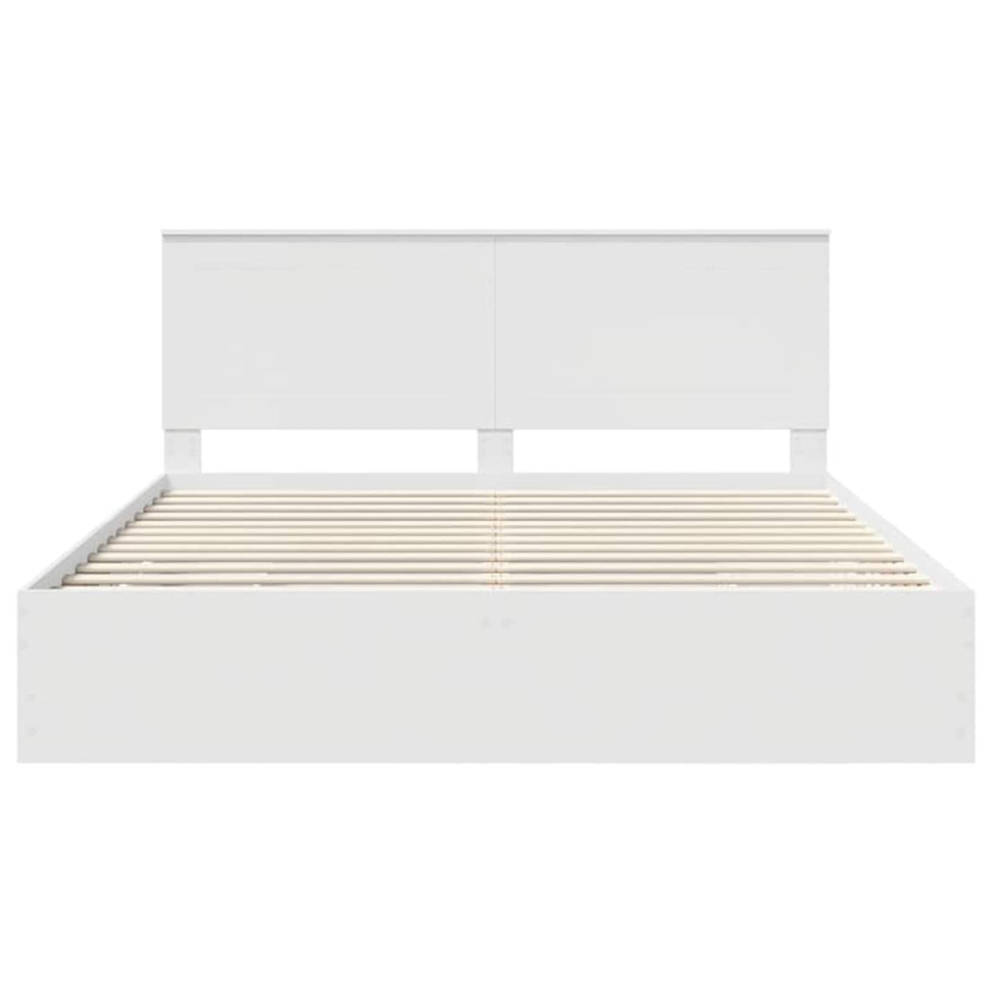 Bed Frame with Drawer White 180 x 200 cm Engineer Wood