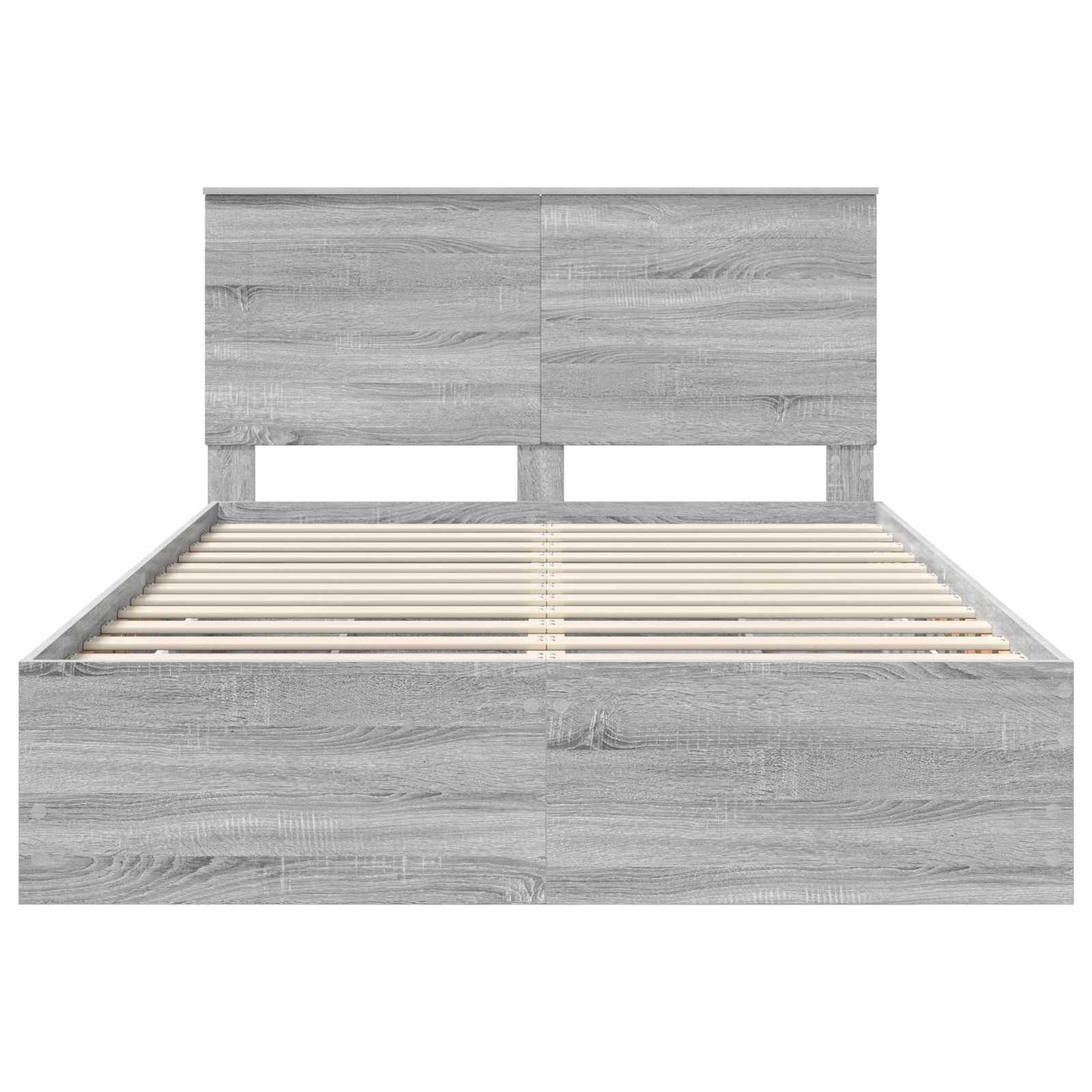 Bed Frame with Drawer Grey Sonoma 160 x 200 cm Engineer Wood