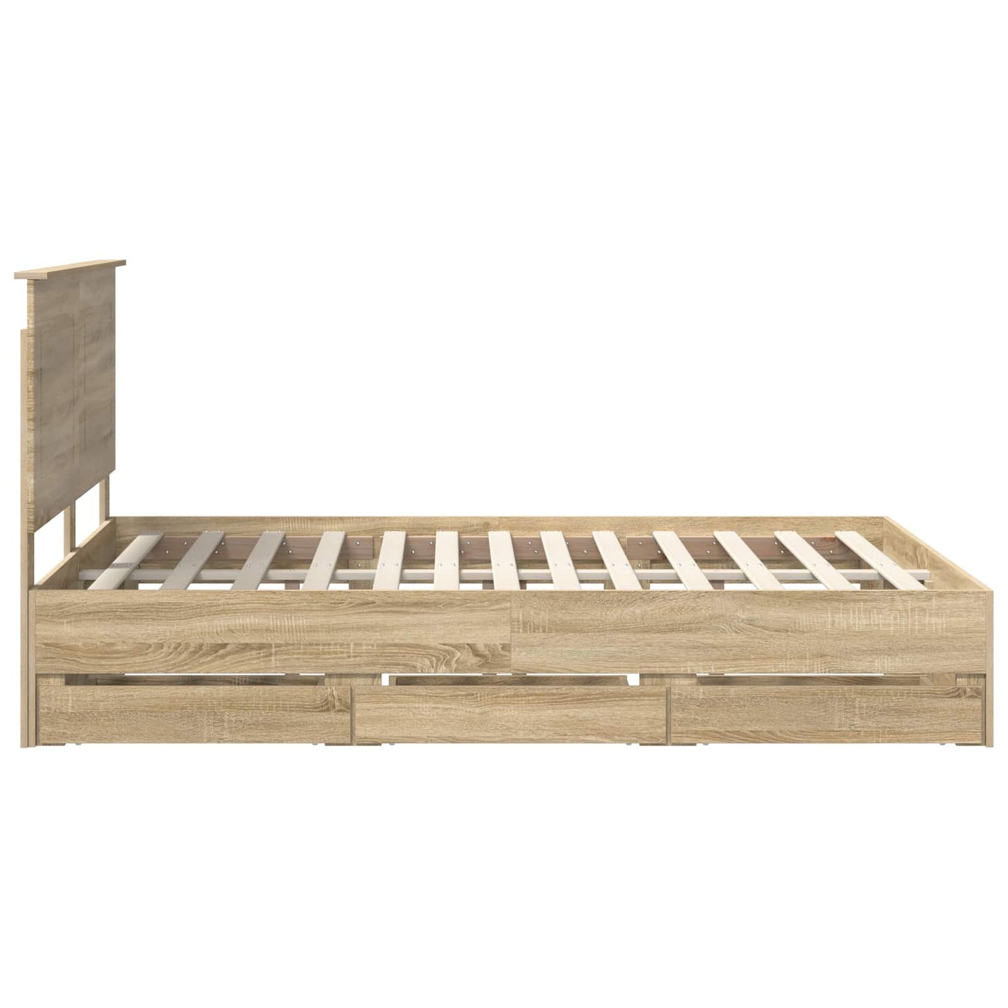 Bed Frame with Drawer Sonoma Oak 150 x 200 cm Engineer Wood