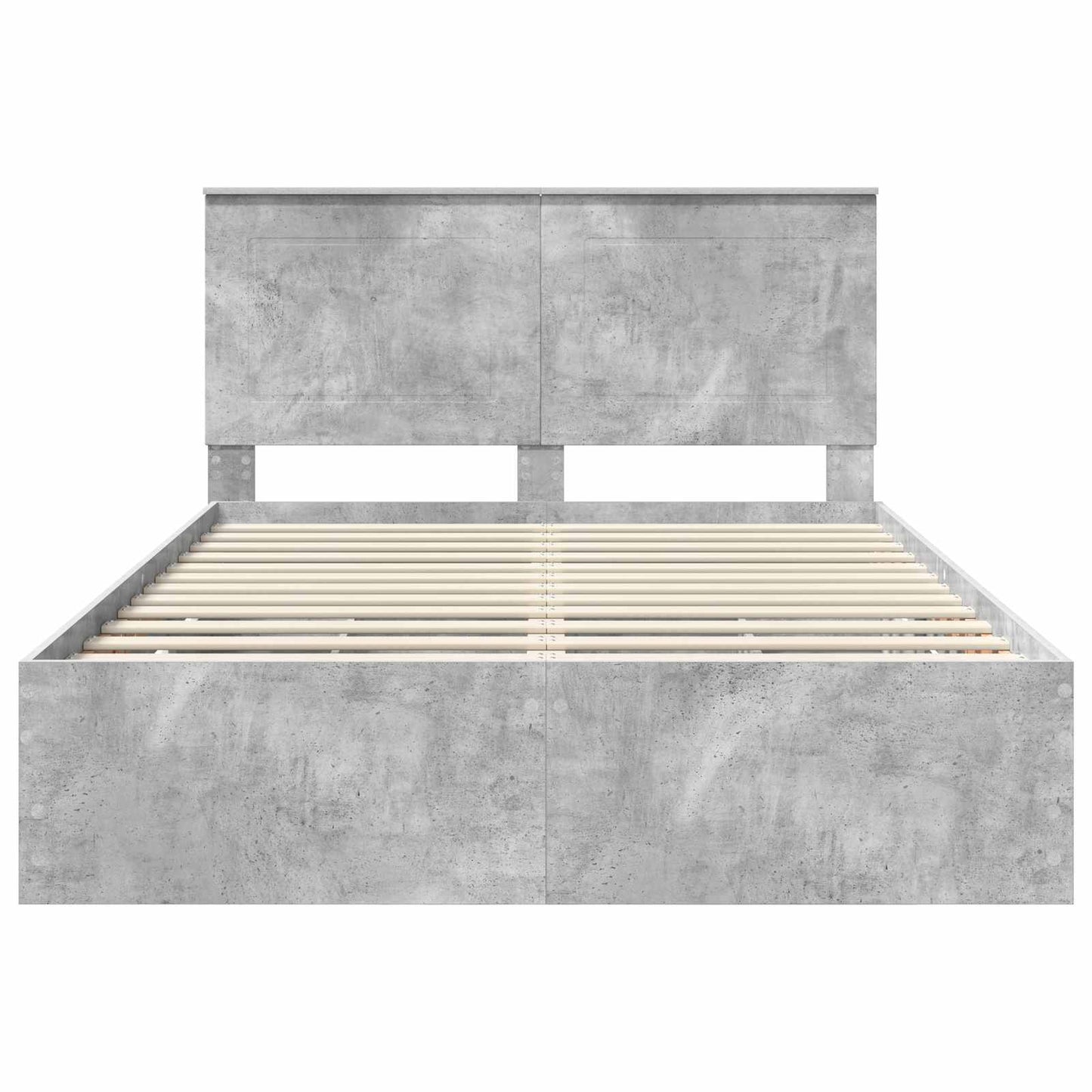 Bed Frame with Drawer Concrete Grey 150 x 200 cm Engineer Wood