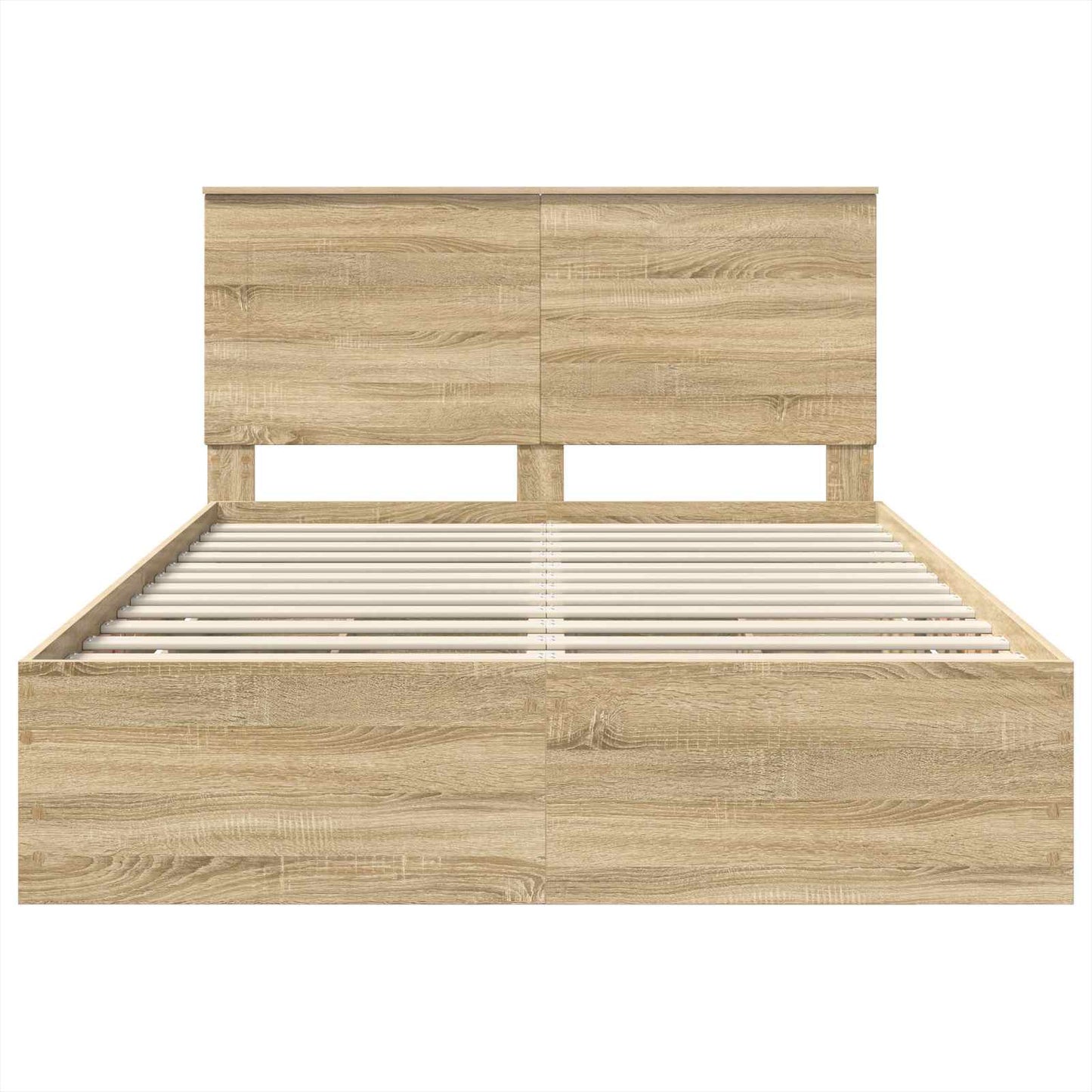 Bed Frame with Drawer Sonoma Oak 140 x 200 cm Engineer Wood