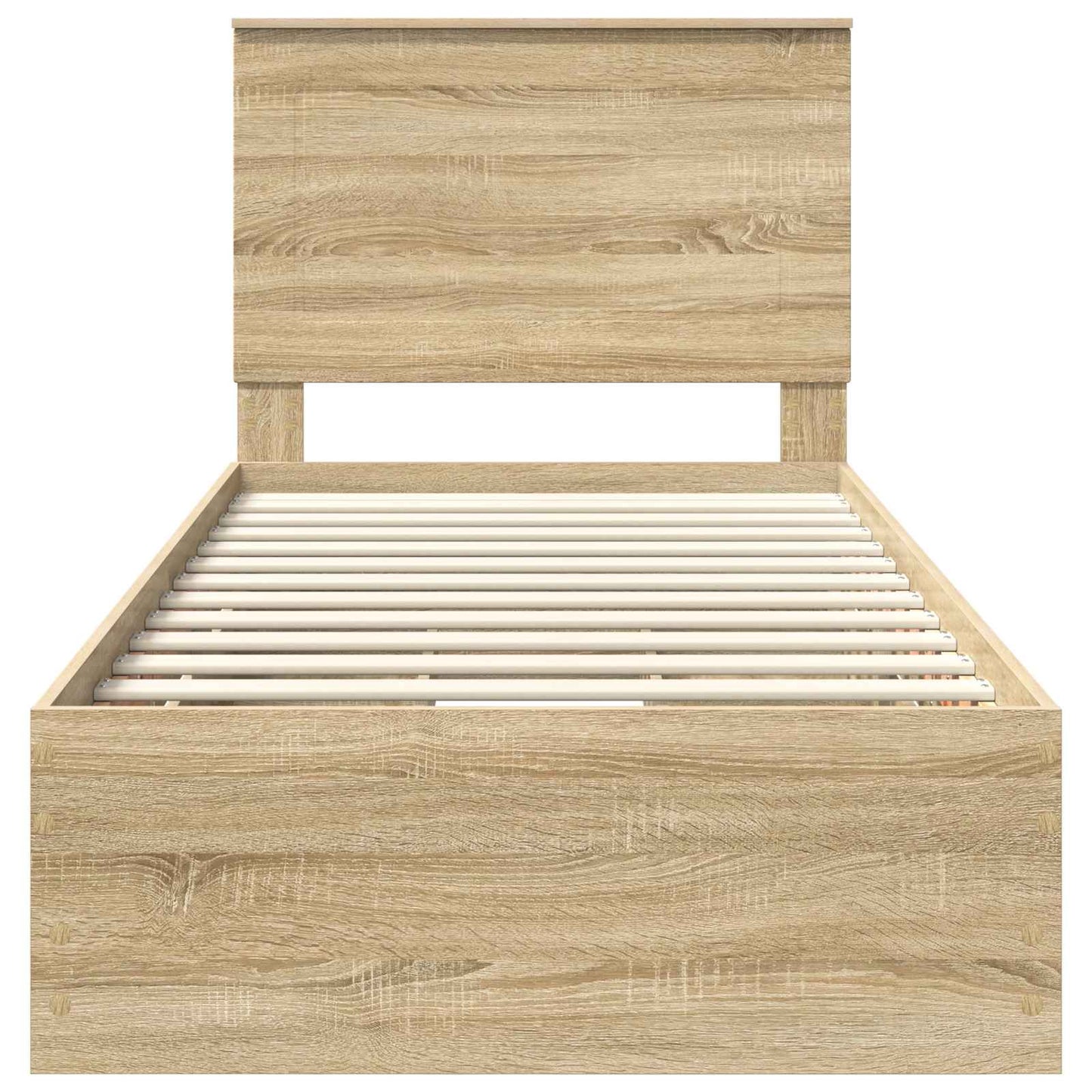 Bed Frame with Drawer Sonoma Oak 75 x 190 cm Engineer Wood