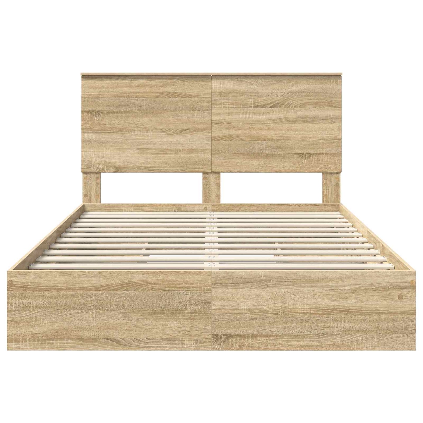 Storage Bed with Drawer Sonoma Oak 140 x 190 cm Engineered Wood