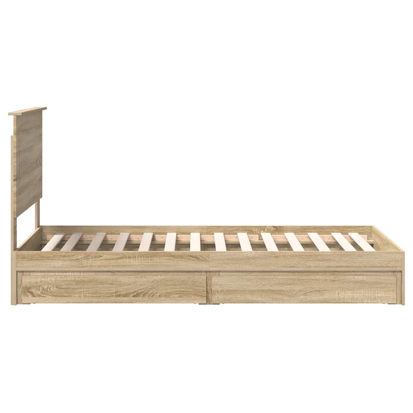 Storage Bed with Drawer Sonoma Oak 90 x 200 cm Engineered Wood