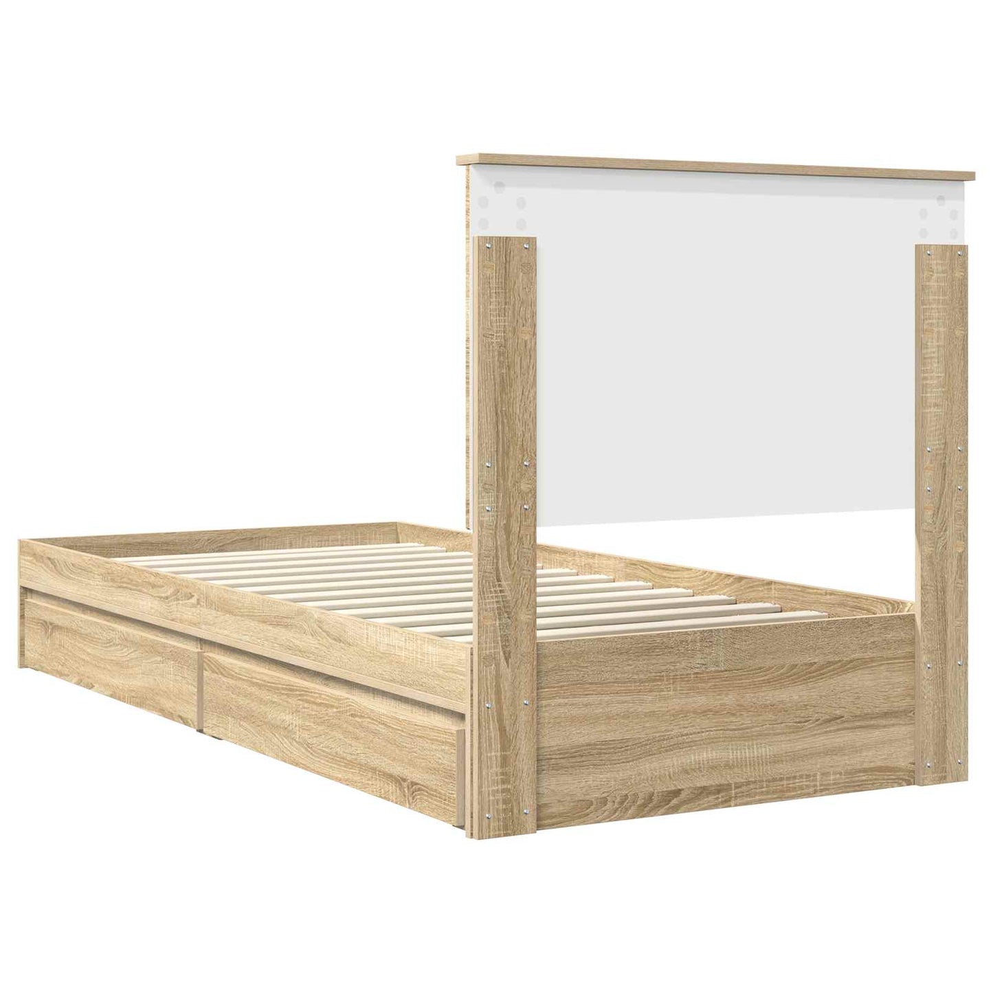 Storage Bed with Drawer Sonoma Oak 75 x 190 cm Engineered Wood