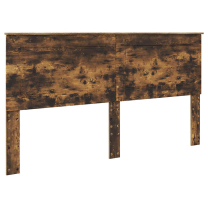 Bed Frame with Drawer Smoked Oak 200 x 200 cm Engineered Wood