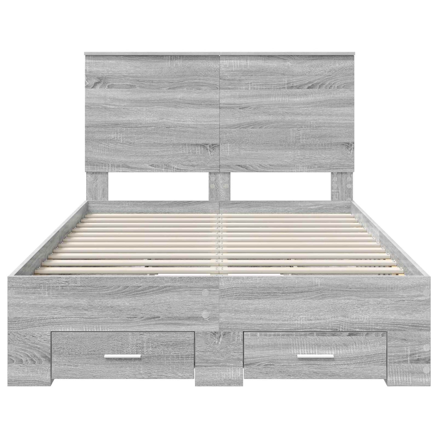 Bed Frame with Drawer Grey Sonoma 120 x 190 cm Engineered Wood