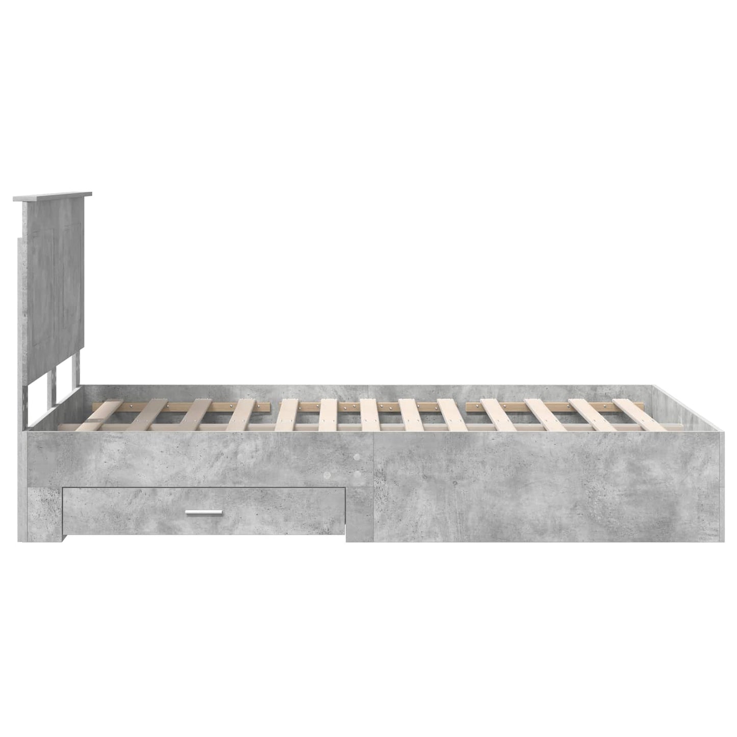 Bed Frame Concrete Grey 120 x 200 cm Engineered Wood