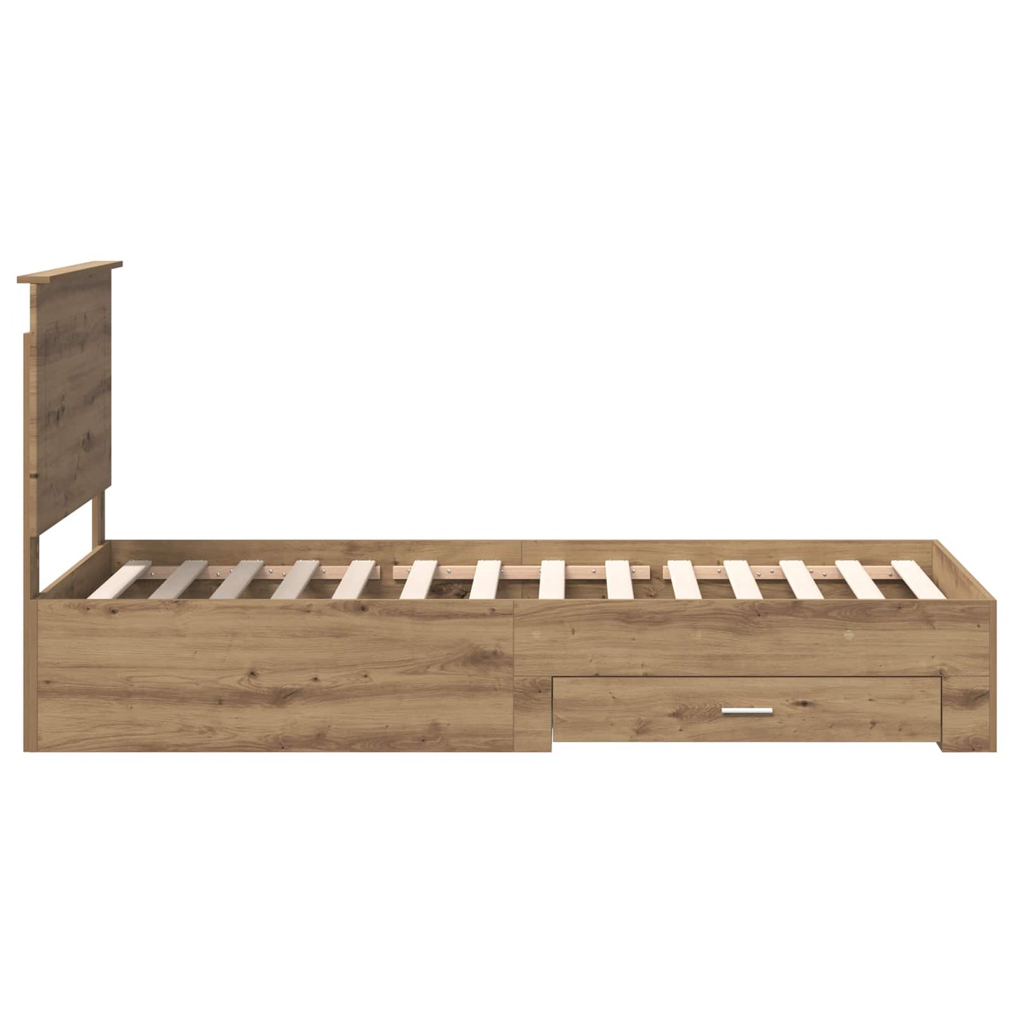 Bed Frame with Drawer Artisan Oak 100 x 200 cm Engineered Wood