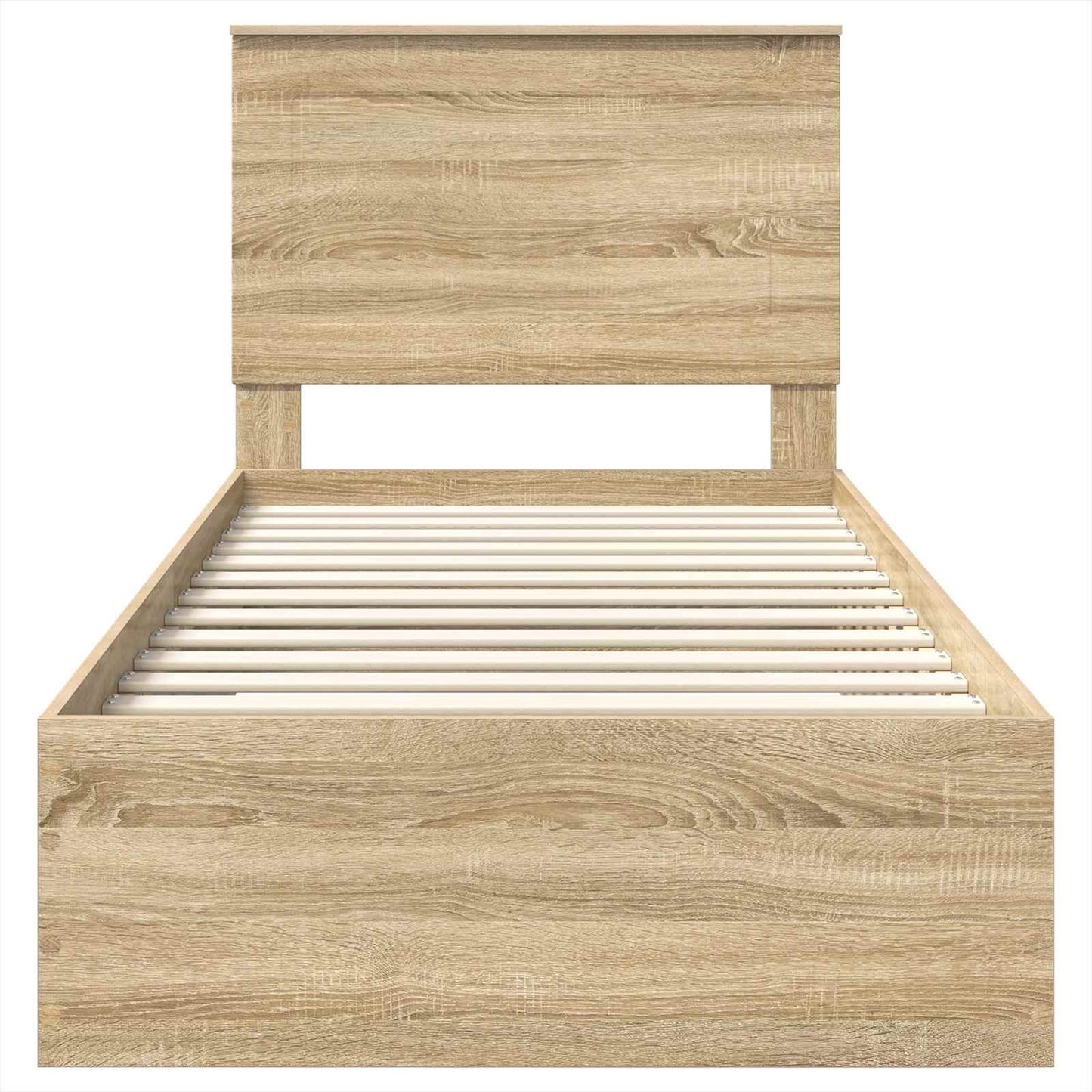 Bed Frame with Headboard Sonoma Oak 90 x 190 cm Engineered Wood