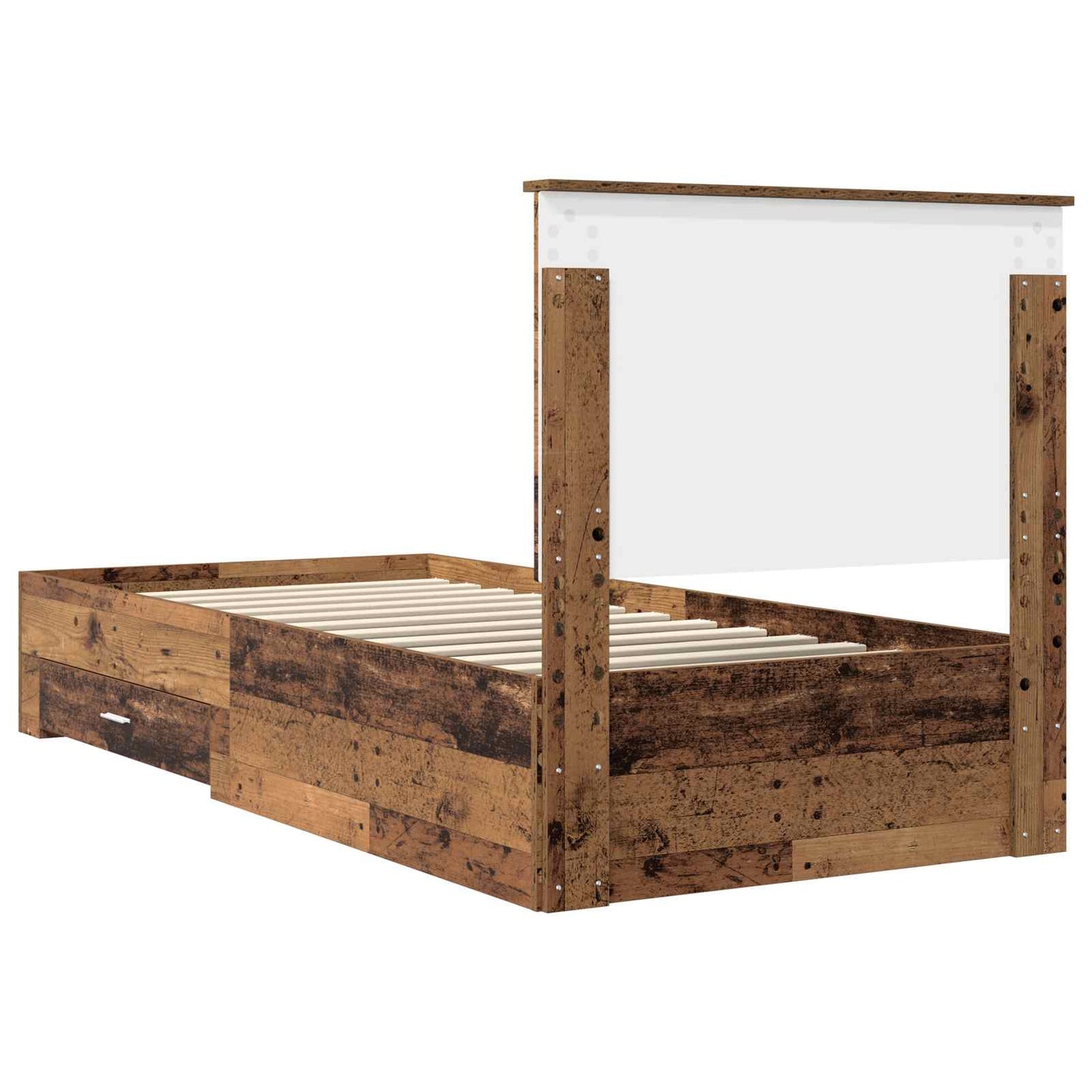 Bed Frame with Headboard Old Wood 90 x 190 cm Engineered Wood