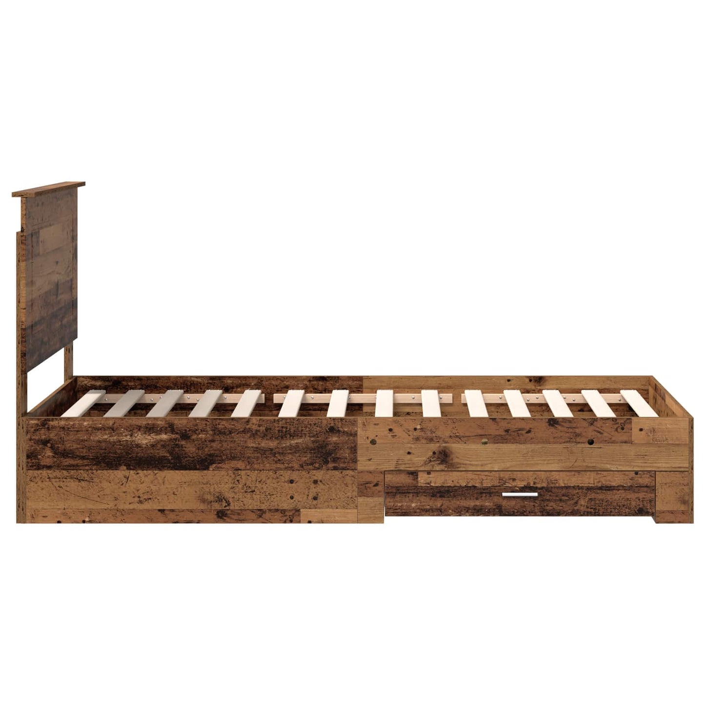 Bed Frame with Headboard Old Wood 90 x 200 cm Engineered Wood