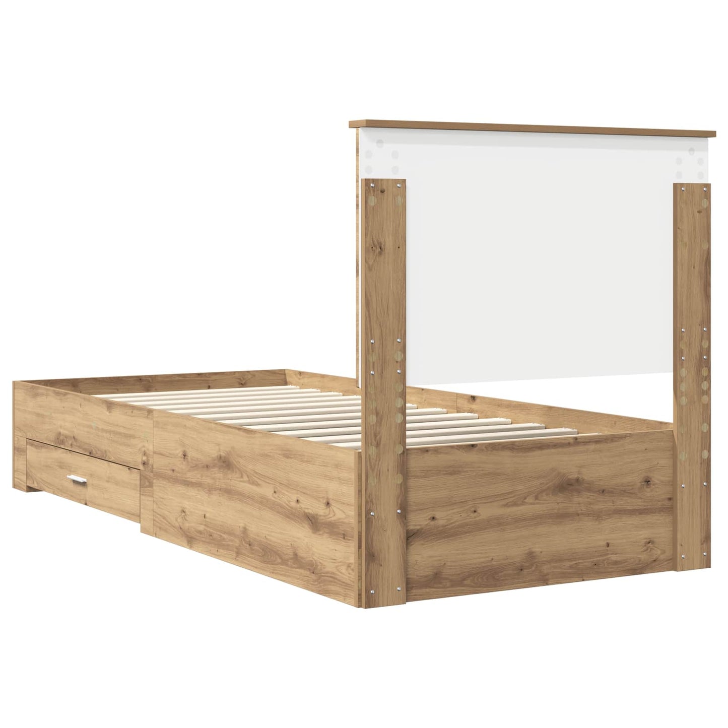 Bed Frame with Drawer Artisan Oak 90 x 200 cm Engineered Wood