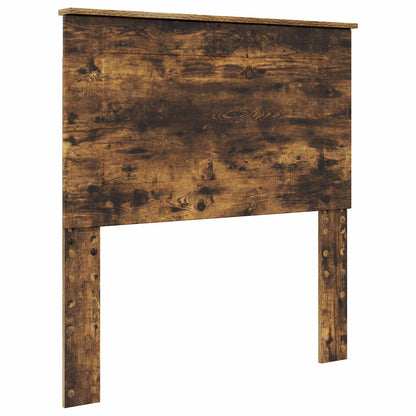 Bed Frame Smoked Oak and Silver 75 x 190 cm Engineered Wood