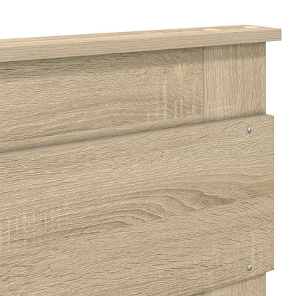Bed Frame with Headboard Sonoma 200 x 200 cm Solid Pine Wood