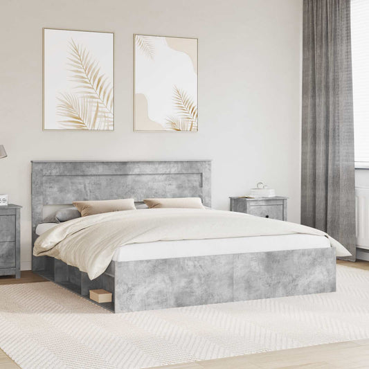 Bed Frame with Headboard Concerte 180 x 200 cm Solid Pine Wood