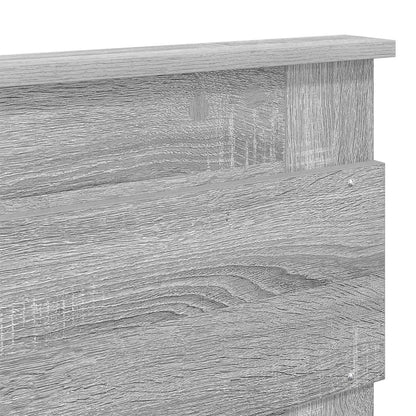 Bed Frame Grey Sonoma 160 x 200 cm Solid Pine Wood