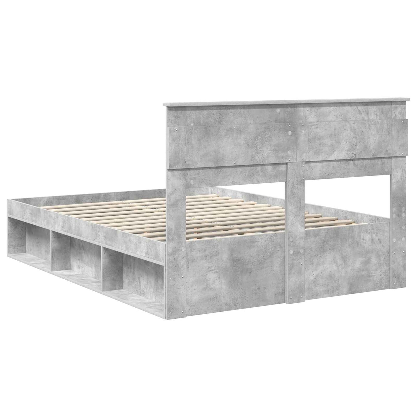 Bed Frame Concerte Grey 150 x 200 cm Solid Pine Wood