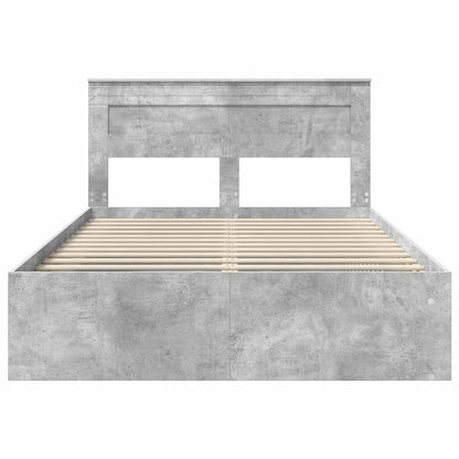 Bed Frame Concerte Grey 150 x 200 cm Solid Pine Wood