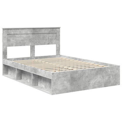 Bed Frame with Headboard Concerte 140 x 200 cm Solid Pine Wood