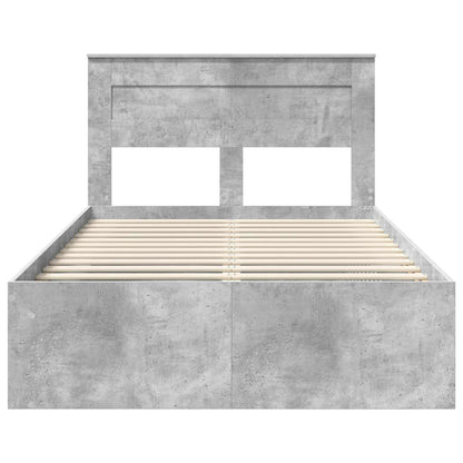 Bed Frame with Headboard Concerte 120 x 190 cm Solid Pine Wood