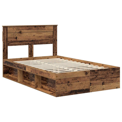 Bed Frame with Headboard Old Wood 120 x 200 cm Solid Pine Wood