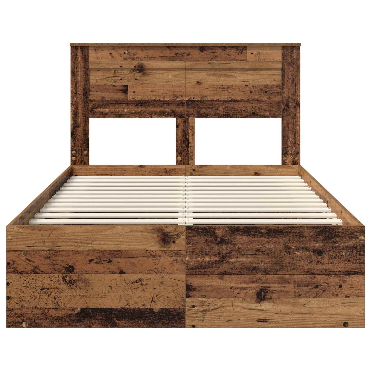 Bed Frame with Headboard Old Wood 120 x 200 cm Solid Pine Wood