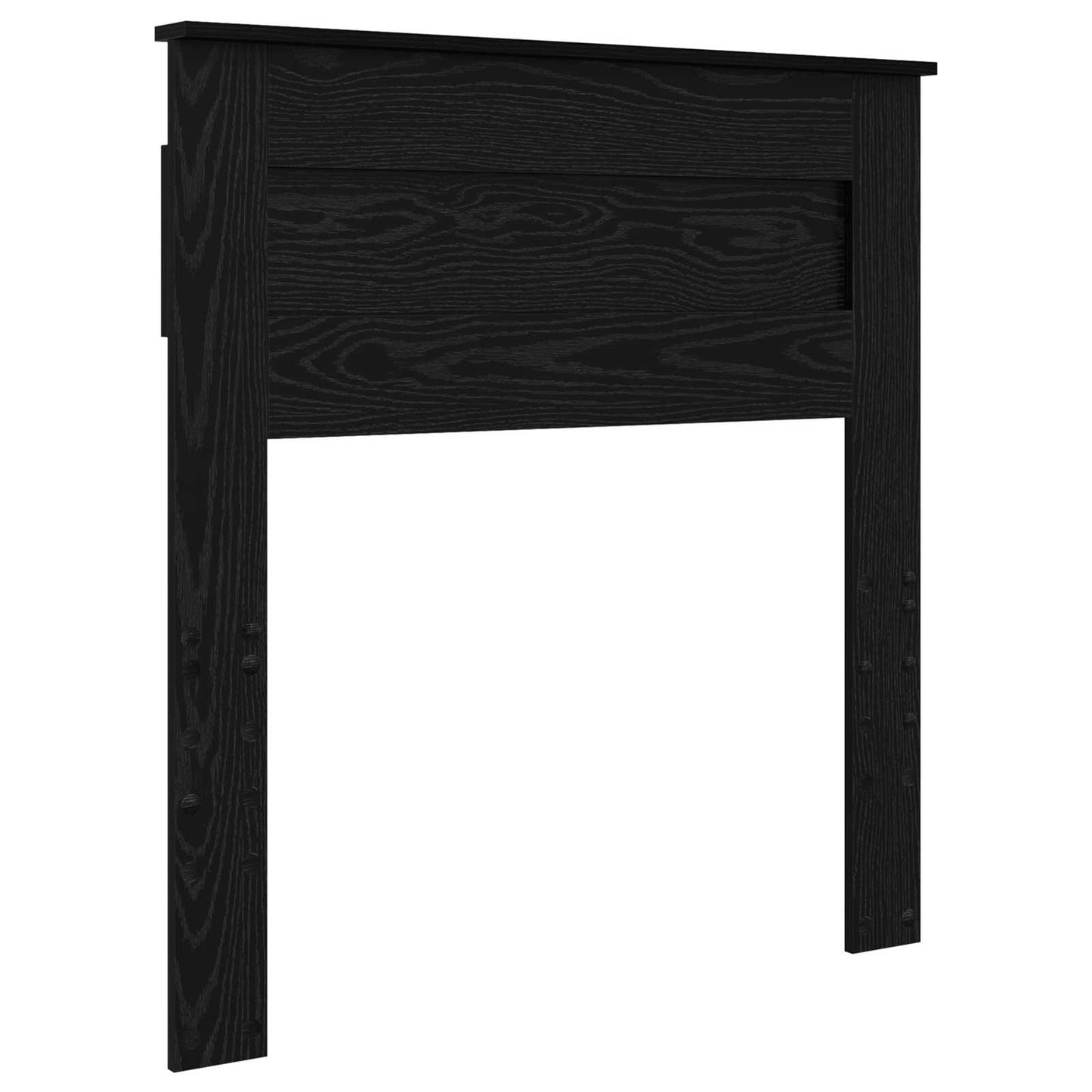 Bed Frame with Headboard Black 100 x 200 cm Solid Pine Wood