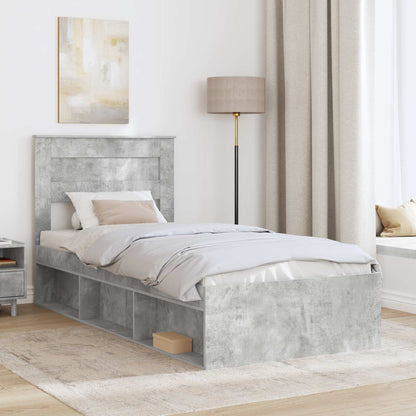 Bed Frame Concerte Grey 90 x 190 cm Solid Pine Wood