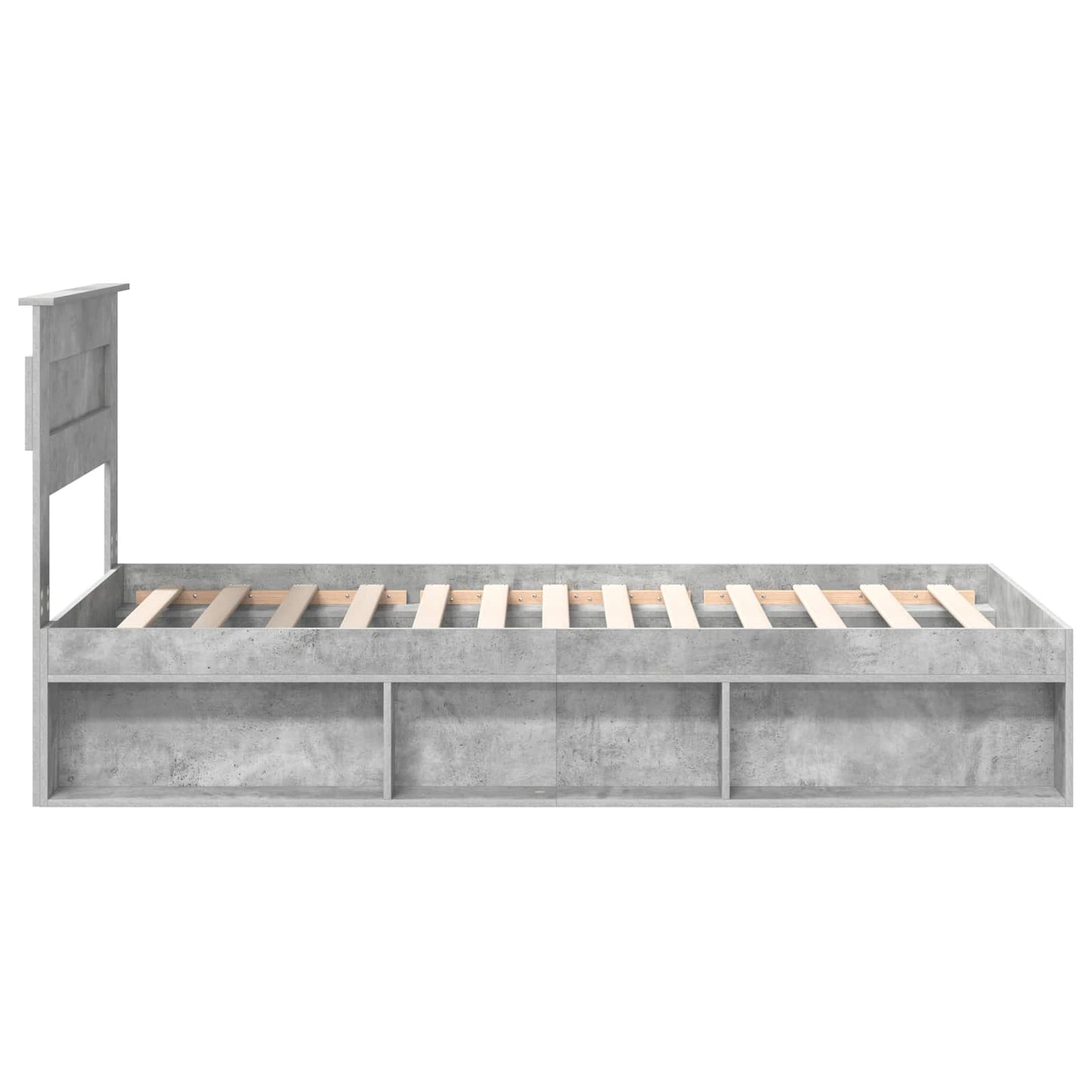 Bed Frame Concerte Grey 90 x 190 cm Solid Pine Wood