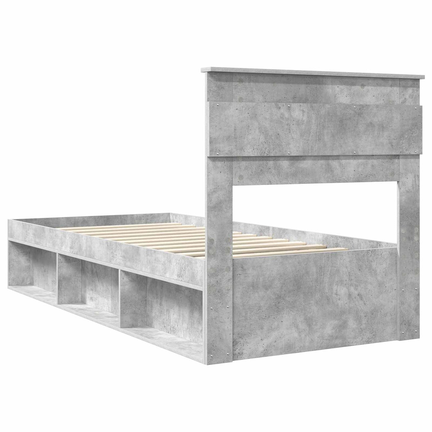 Bed Frame Concerte Grey 75 x 190 cm Solid Pine Wood