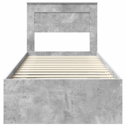 Bed Frame Concerte Grey 75 x 190 cm Solid Pine Wood