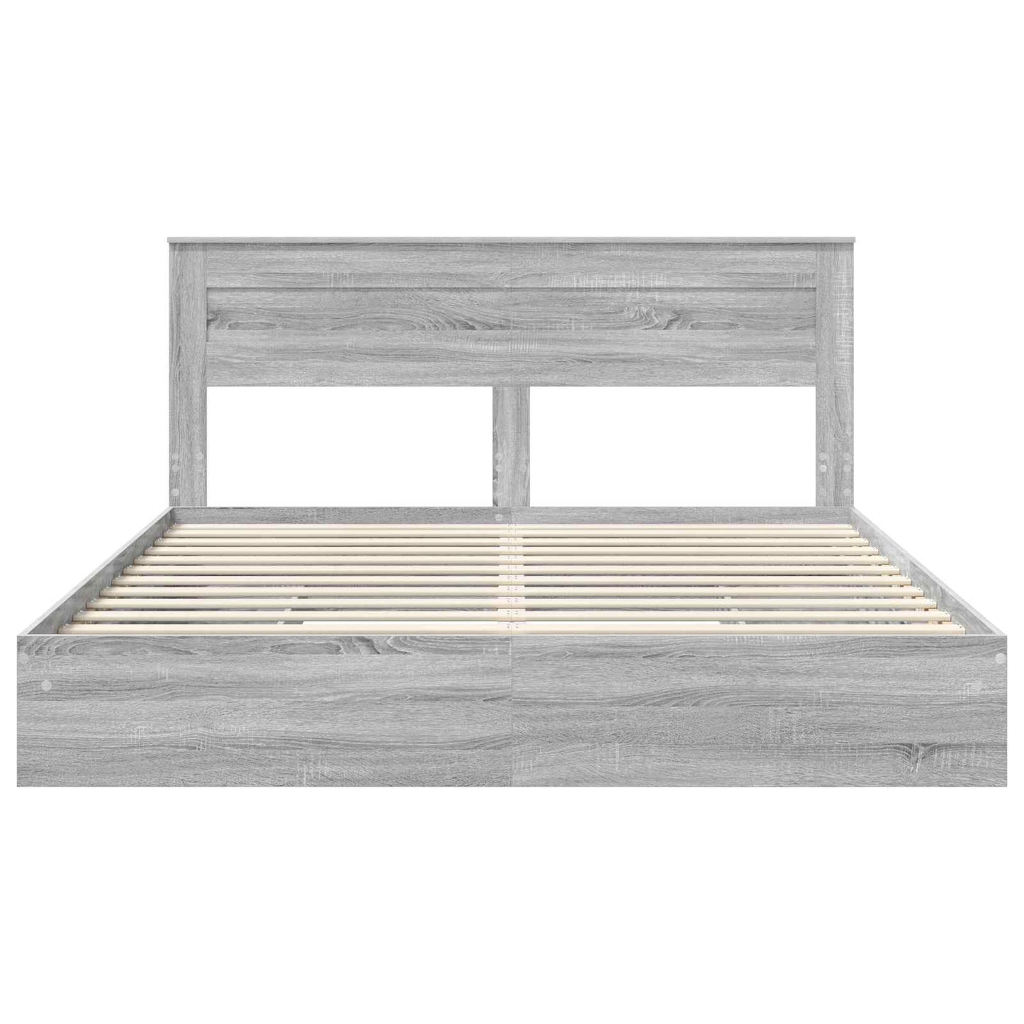 Storage Bed Grey Sonoma 200 x 200 cm Engineered Wood
