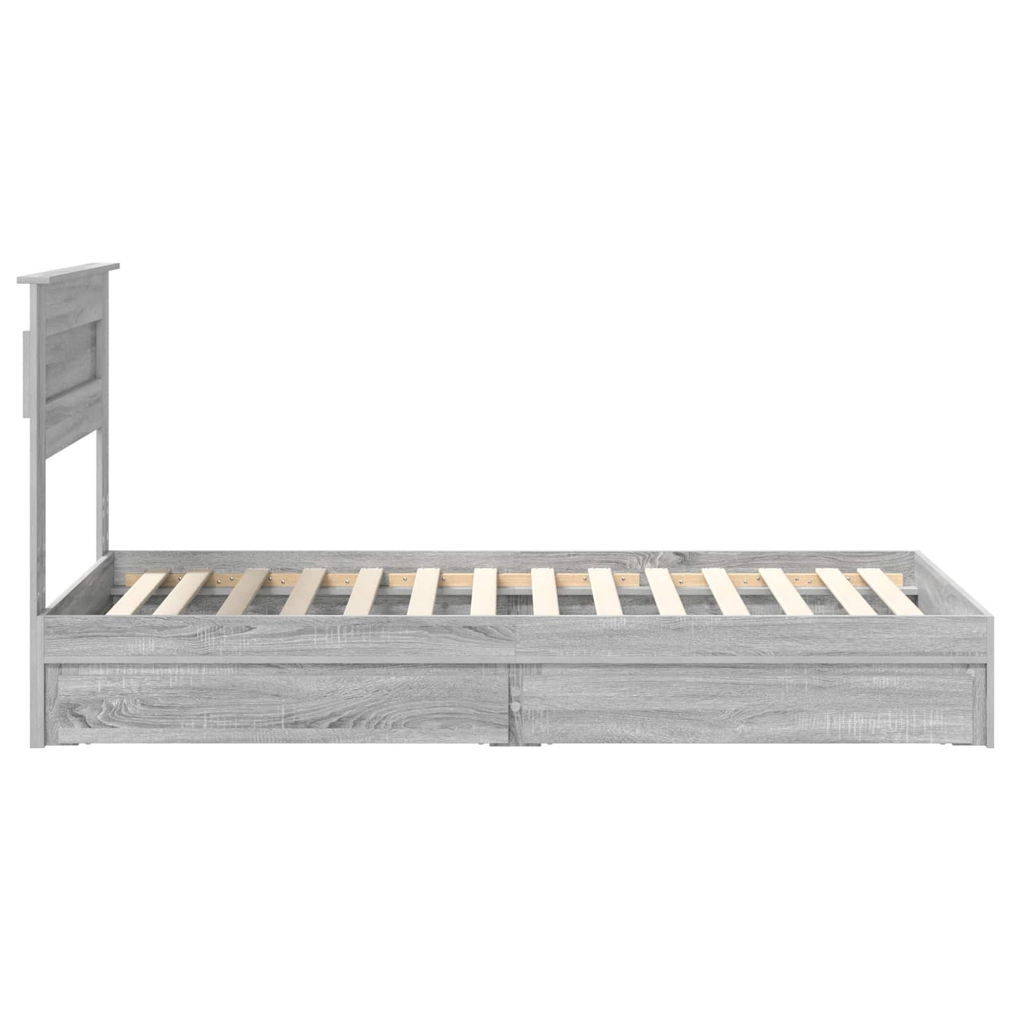 Storage Bed with Drawer Grey Sonoma 90 x 190 cm Engineered Wood