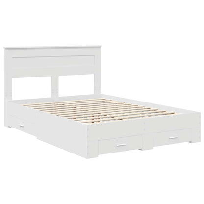 Bed Frame with Headboard White 160 x 200 cm Engineered Wood