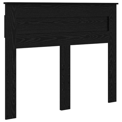 Bed Frame with Headboard Black Oak 135 x 190 cm Engineered Wood