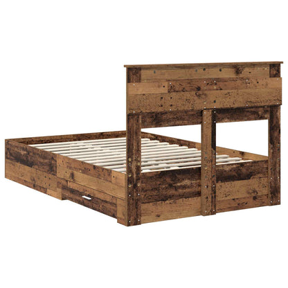 Bed Frame with Headboard Old Wood 120 x 190 cm Engineered Wood