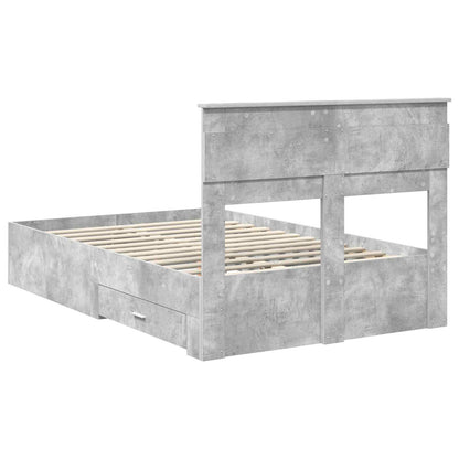 Bed Frame Concrete Grey 120 x 200 cm Engineered Wood