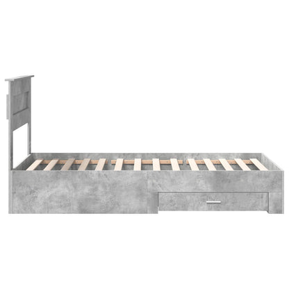 Bed Frame Concrete Grey 100 x 200 cm Engineered Wood
