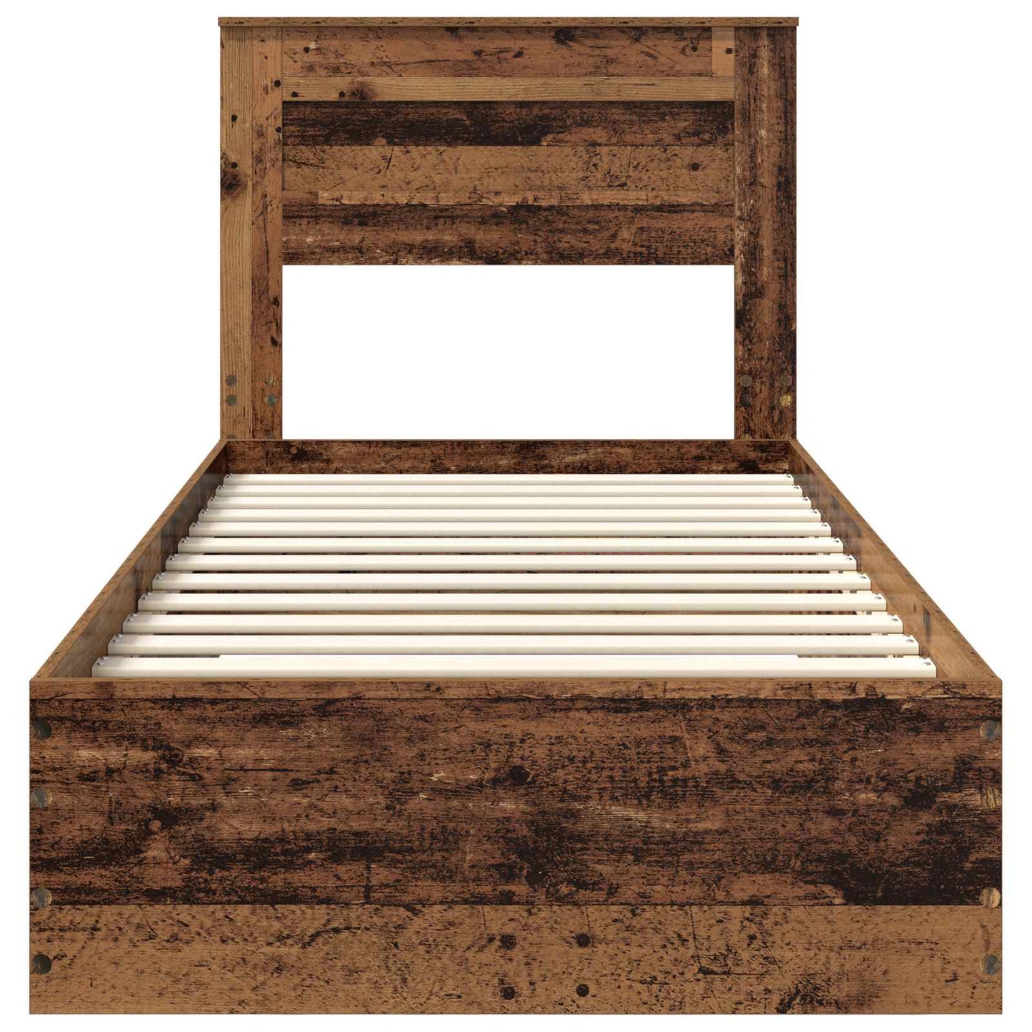 Bed Frame with Headboard Old Wood 90 x 190 cm Engineered Wood