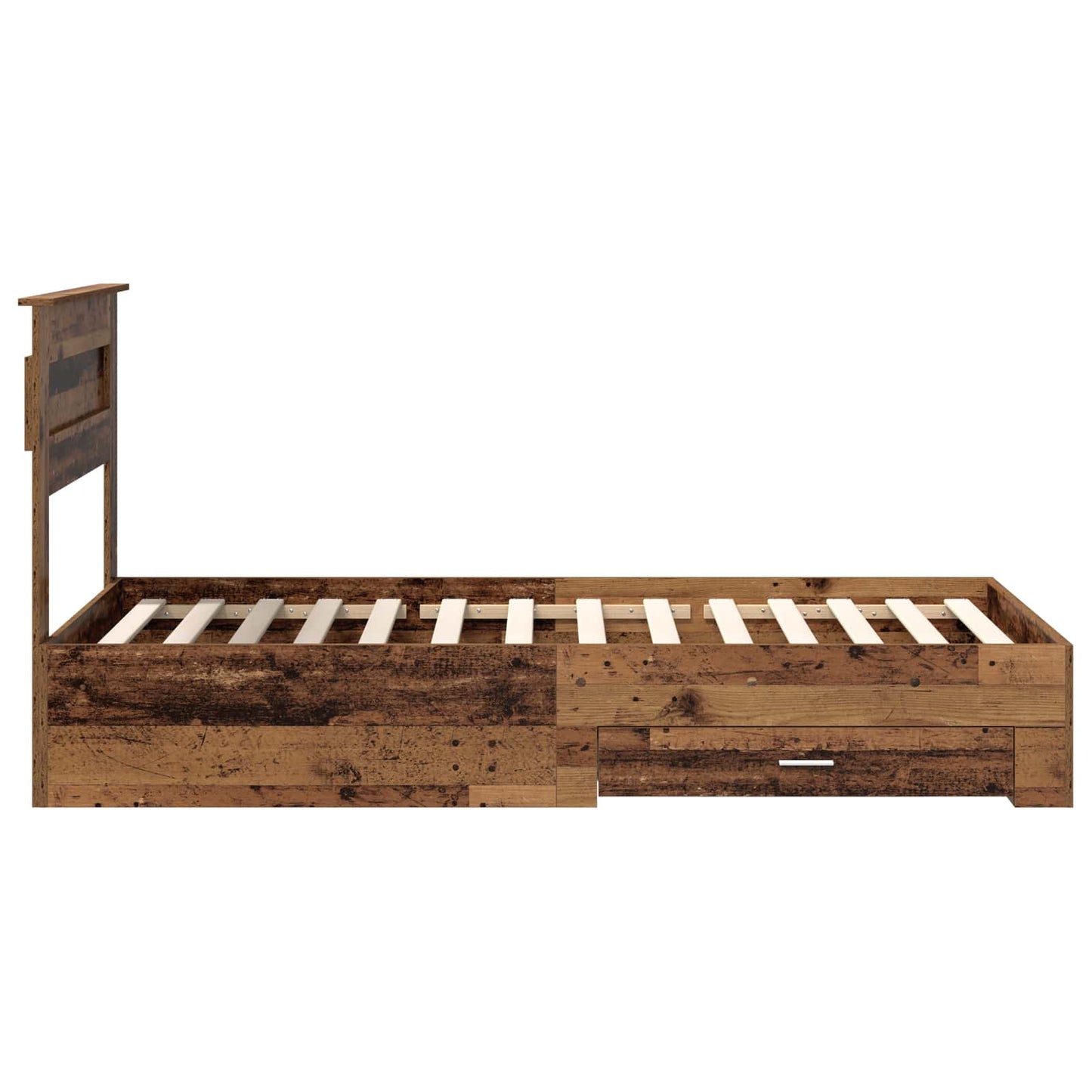 Bed Frame with Headboard Old Wood 90 x 190 cm Engineered Wood