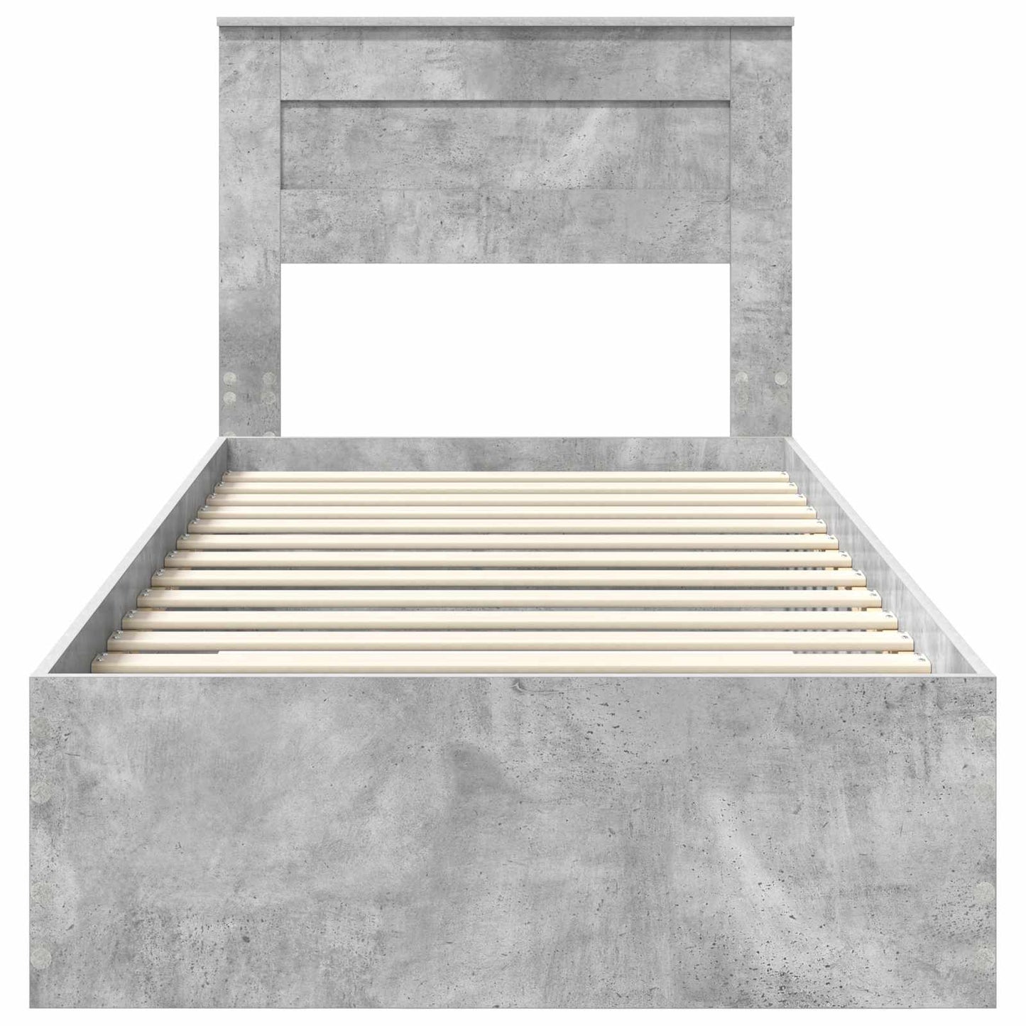Bed Frame with Drawer Concrete Grey 90 x 200 cm Engineered Wood