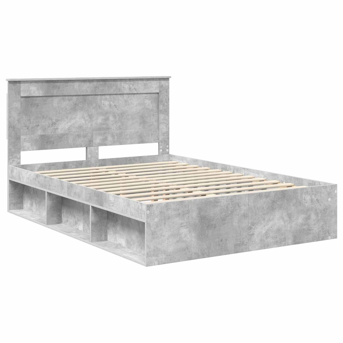 Bed Frame with Headboard Concerte 160 x 200 cm Solid Pine Wood