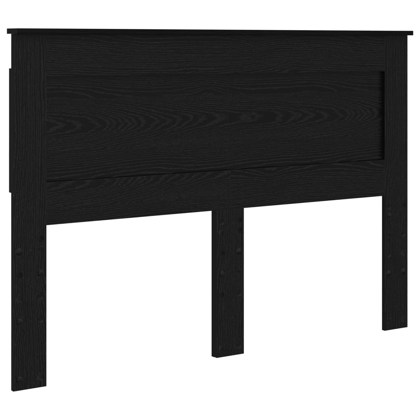 Bed Frame with Headboard Black 150 x 200 cm Solid Pine Wood