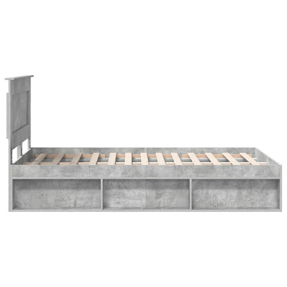 Bed Frame Concerte Grey 135 x 190 cm Solid Pine Wood
