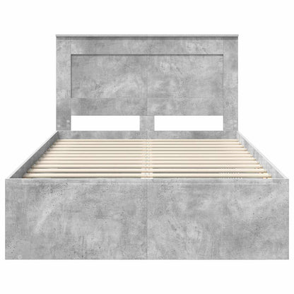 Bed Frame with Headboard Concerte 120 x 190 cm Solid Pine Wood